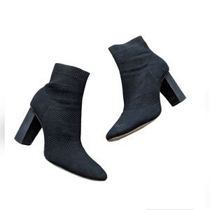 Zara knit sock heeled boot